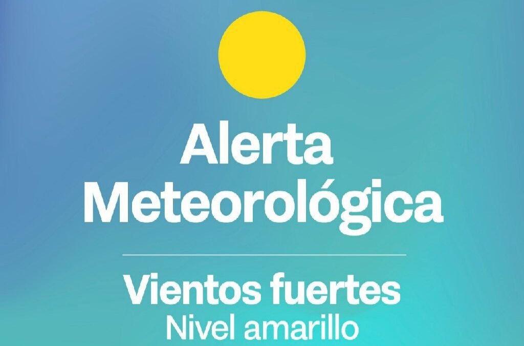 Alerta por fuertes vientos para este viernes