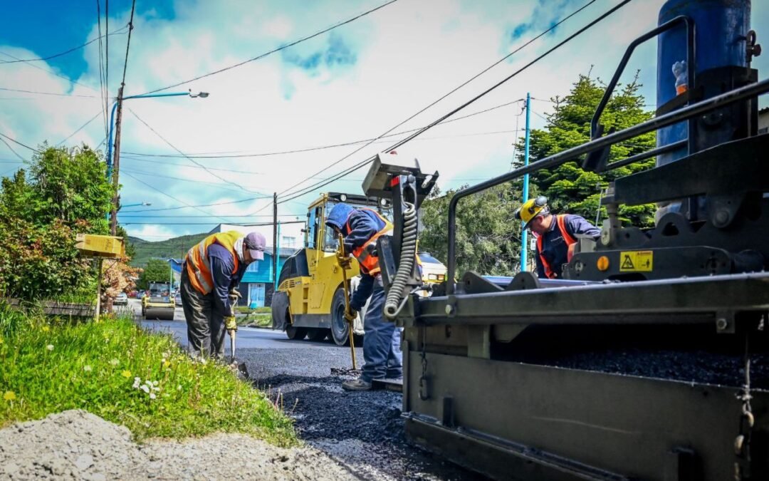 Ushuaia: Se repavimentaron sectores de las calles Canga, Karukinka Norte y Pasaje Wilder