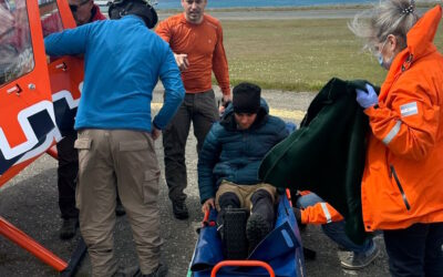 Un turista francés debió ser rescatado en helicóptero en la zona del Valle Carbajal