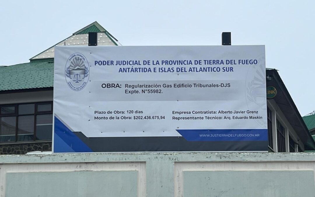 Tribunales del DJS: Continúan las obras sin interrupción del servicio de gas