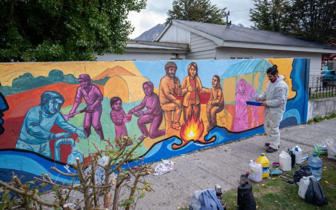 Avanza el 6° Encuentro Internacional de Muralistas del Fin del Mundo