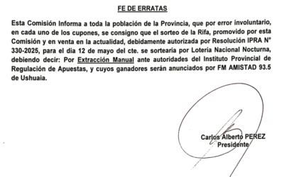 Sortea el 12 de mayo