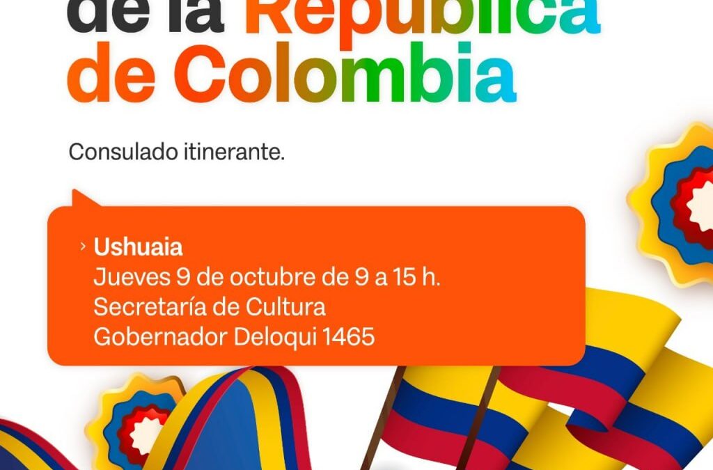 Servicios consularesEl Consulado Itinerante de Colombia atenderá en Ushuaia este jueves