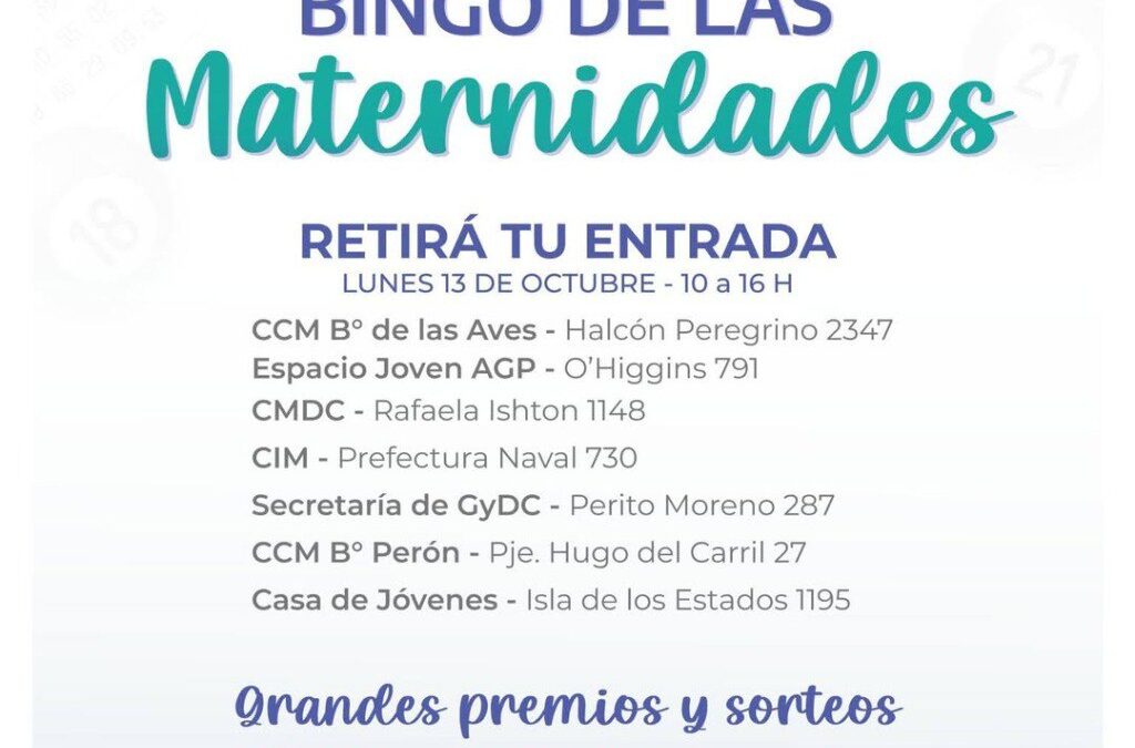 El lunes se entregan las entradas para el tradicional bingo en Río Grande