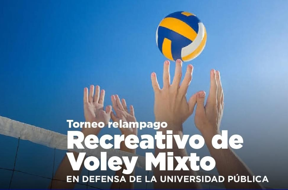 Convocan a torneo recreativo de vóley mixto en defensa de la universidad pública