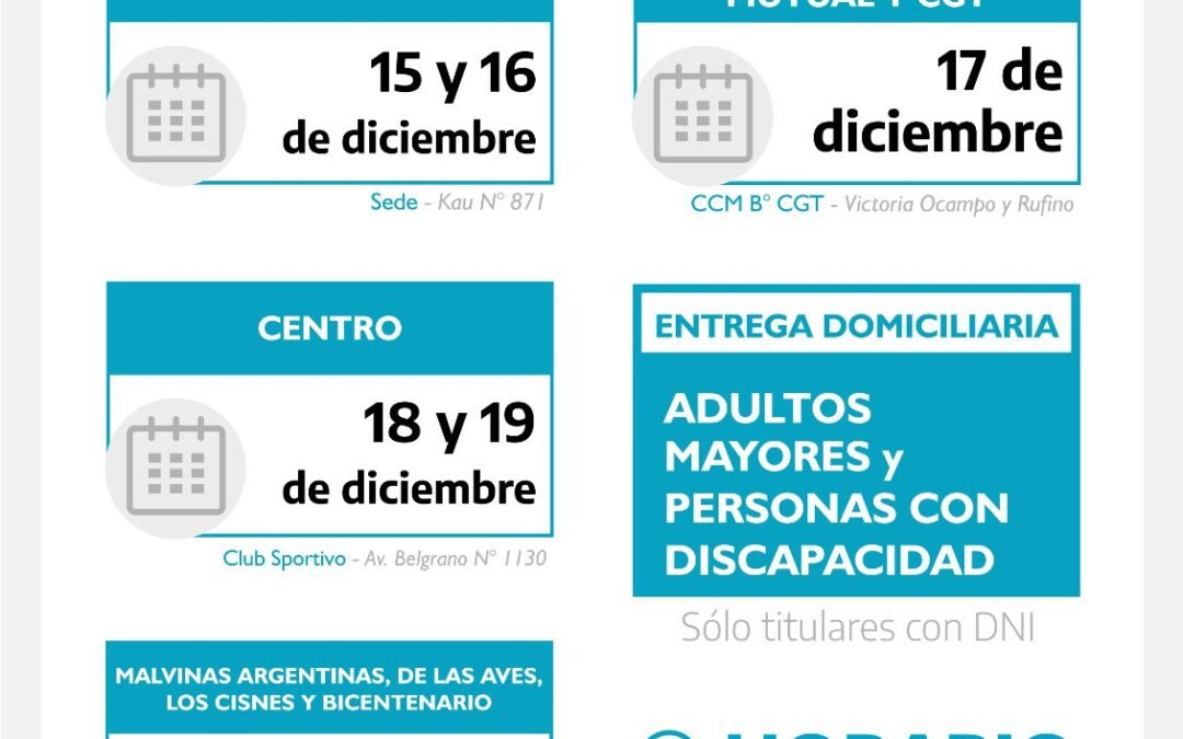 Comienza la entrega de módulos alimentarios