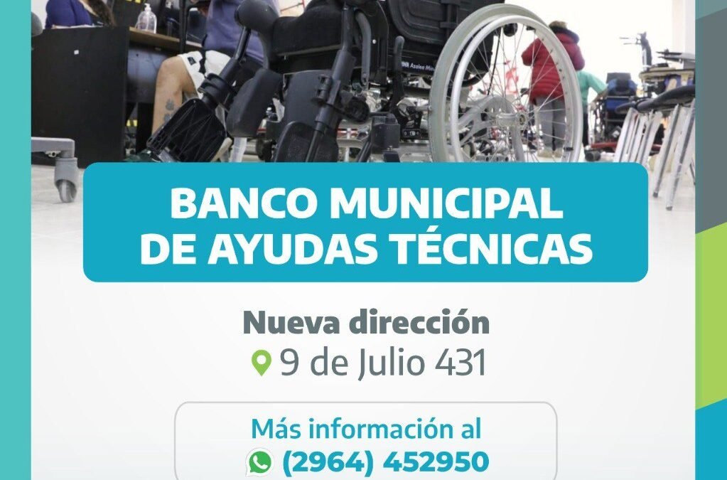 Salud y comunidadEl Banco Municipal de Ayudas Técnicas se trasladó