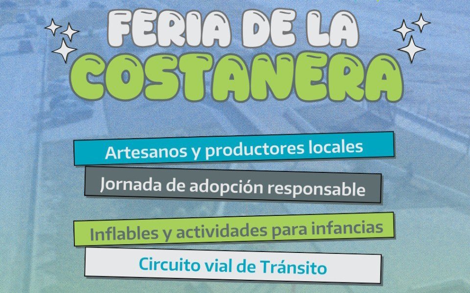 “Feria de la Costanera”: El Municipio invitó a una jornada recreativa para este sábado