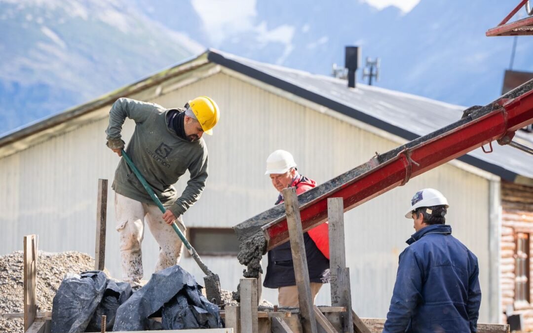 OBRA PÚBLICASe realiza el hormigonado donde funcionará el nuevo puesto de control de Ushuaia