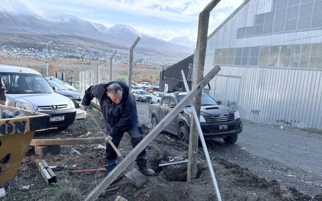 Infraestructura judicialInstalan cerco perimetral en Tribunales de Ushuaia
