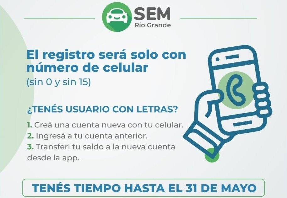 Río Grande: Se efectuarán cambios en la app del estacionamiento medido