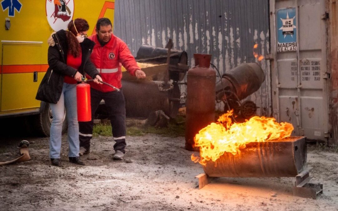 Personal del Municipio se capacitó en seguridad, higiene, evacuación y uso de matafuegos