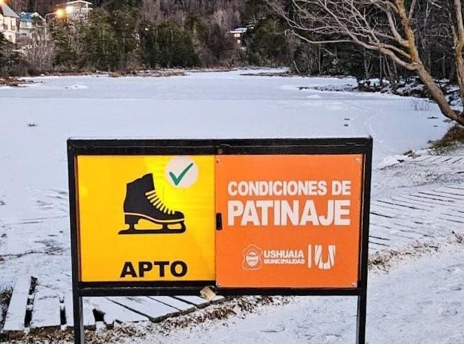 USHUAIALa Municipalidad informará diariamente si la Lagura del Diablo está apta para patinar
